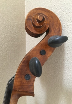 Cello Left view scroll