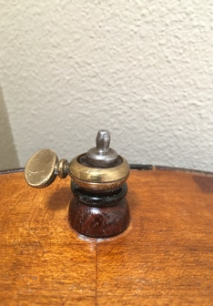 Close-up of cello lower peg